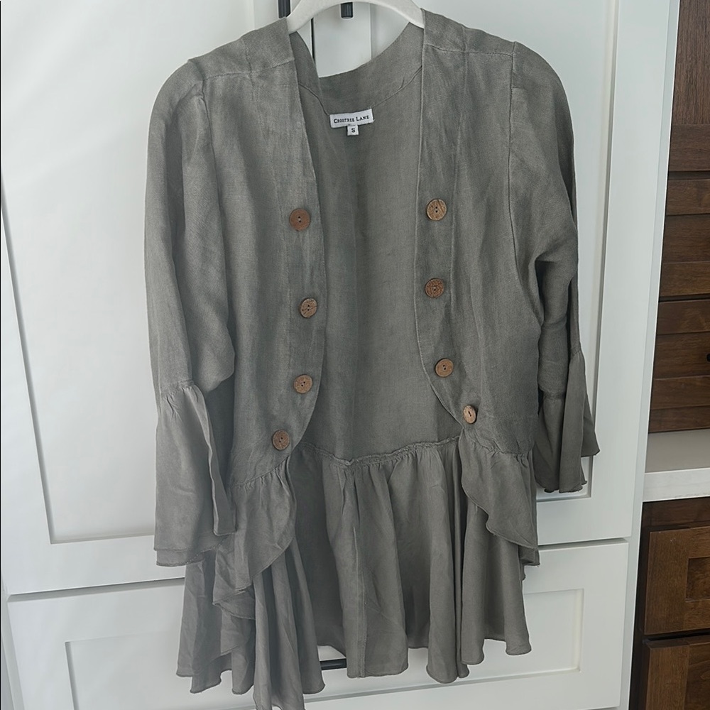 Gray Linen Women's Jacket